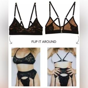 AWESOME RARE FIND We are Hah Revolve Free People Brand bralette garter 4 way SM